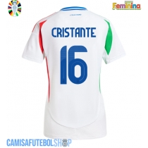 Camisa de time de futebol Itália Bryan Cristante #16 Replicas 2º Equipamento Feminina Europeu 2024 Manga Curta